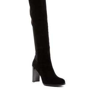 STUART WIETZMAN Hijack Over the Knee Boot SUEDE 50/50 BLACK 9.5 (2)(S13)